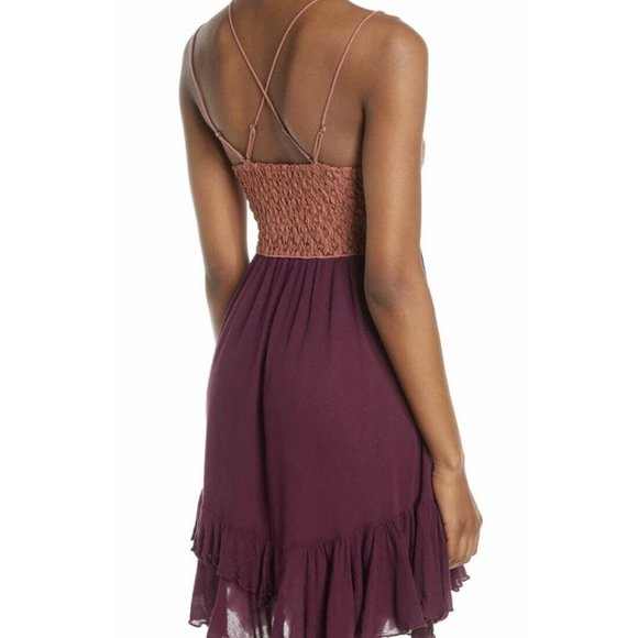 Free People Adella Slip Dress Copper Combo Size XS NWT - Picture 7 of 8